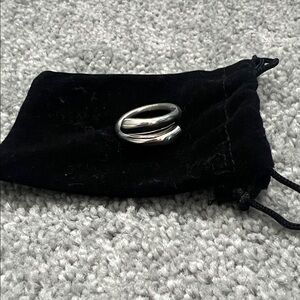 Silver Double Band Ring